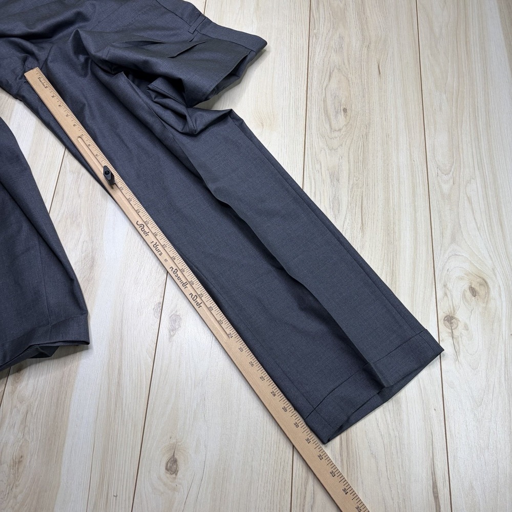 Lubiam 1911 Trousers Men's 41x32 Ermenegildo Zegna Trofeo Wool Gray Dress Pants - Picture 6 of 12